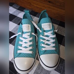 Converse Kids Sneakers in Teal and White